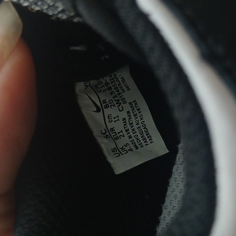 Nike Dunk Low Black And White (Panda) Size 5c - Picture 7 of 16
